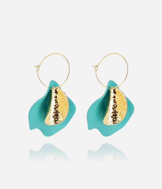 Boucles d'oreilles Soline (Acier doré)