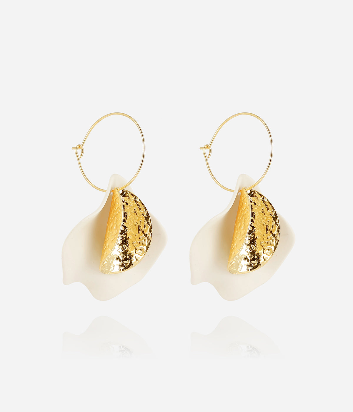 Boucles d'oreilles Soline (Acier doré)