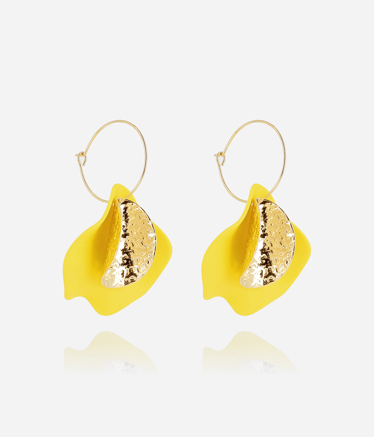 Boucles d'oreilles Soline (Acier doré)