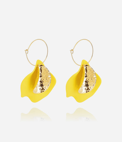 Boucles d'oreilles Soline (Acier doré)
