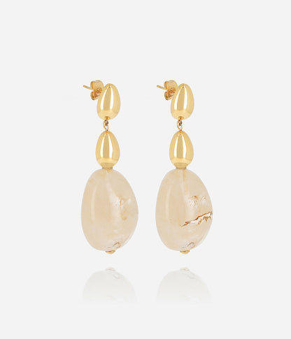 Boucles d'oreilles Lyah (Acier doré)