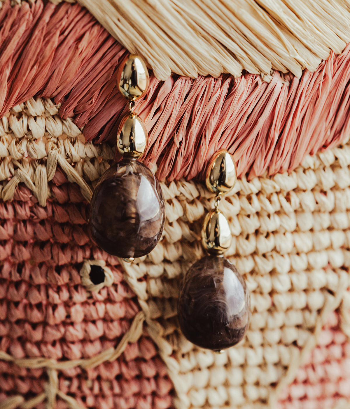 Boucles d'oreilles Lyah (Acier doré)