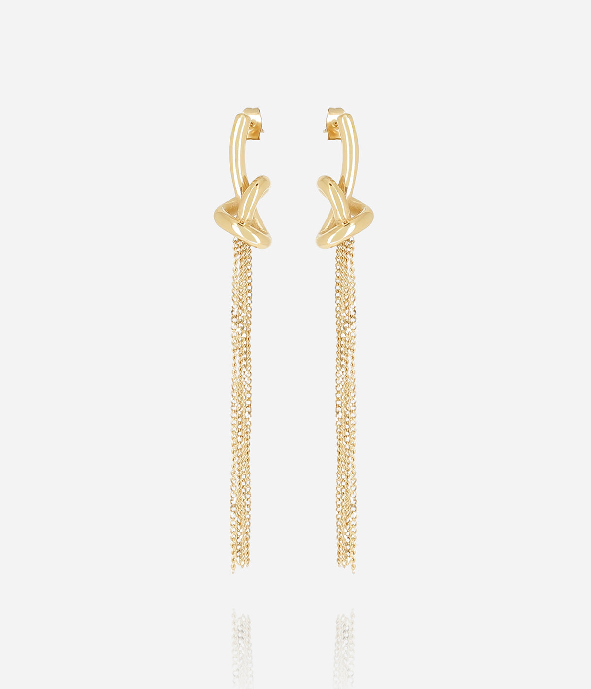 Boucles d'oreilles Savina (Acier doré)