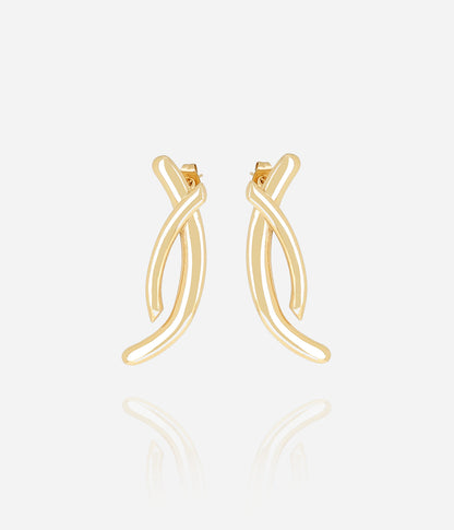 Boucles d'oreilles Apion (Acier doré)