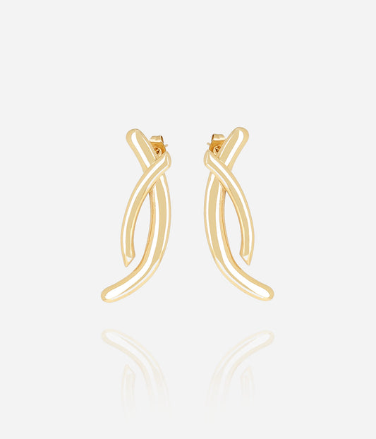 Boucles d'oreilles Apion (Acier doré)
