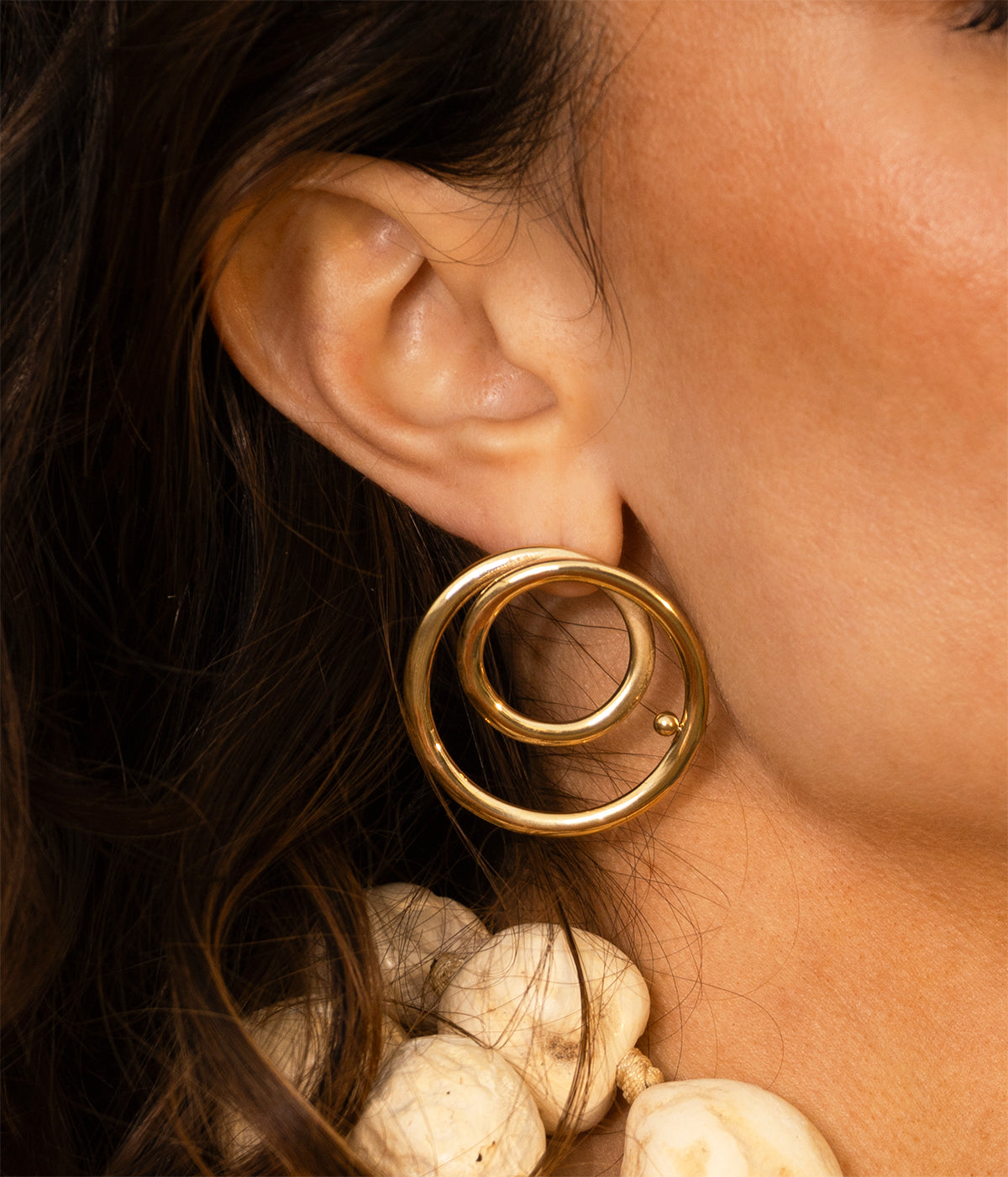 Boucles d'oreilles Toula (Acier doré)