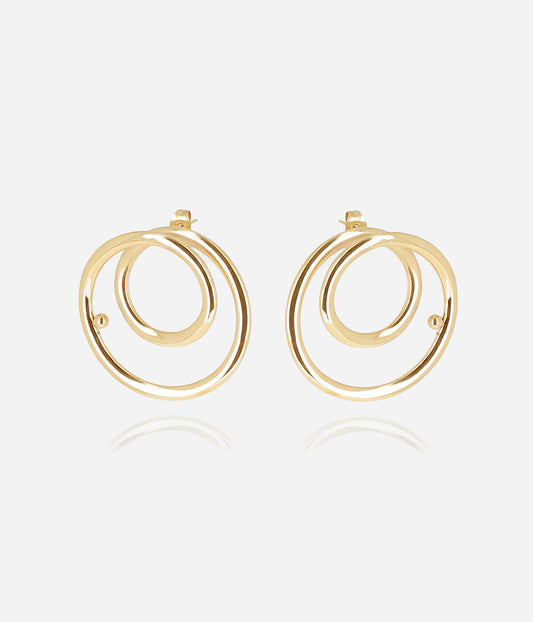 Boucles d'oreilles Toula (Acier doré)