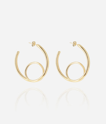 Boucles d'oreilles Vicky (Acier doré)
