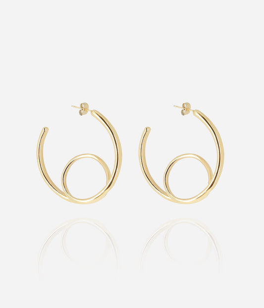 Boucles d'oreilles Vicky (Acier doré)