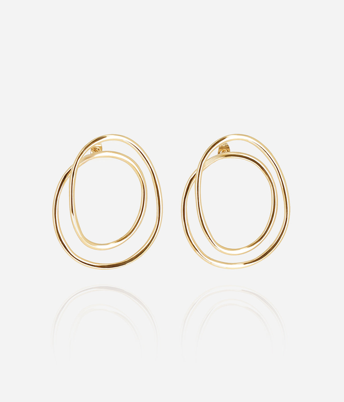 Boucles d'oreilles Vasia (Acier doré)