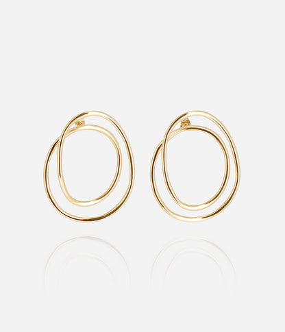 Boucles d'oreilles Vasia (Acier doré)