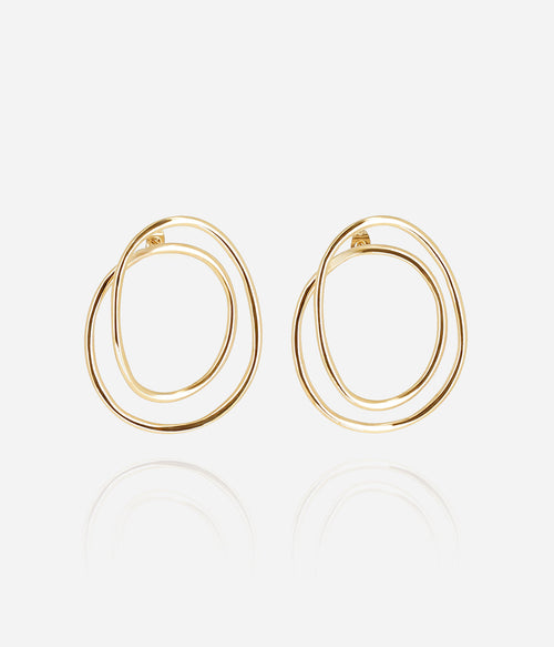 Boucles d'oreilles Vasia (Acier doré)