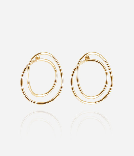 Boucles d'oreilles Vasia (Acier doré)