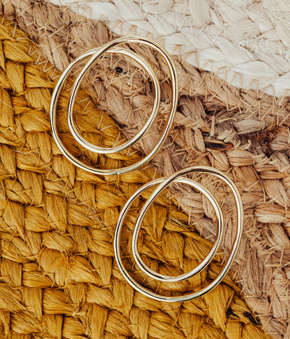 Boucles d'oreilles Vasia (Acier doré)