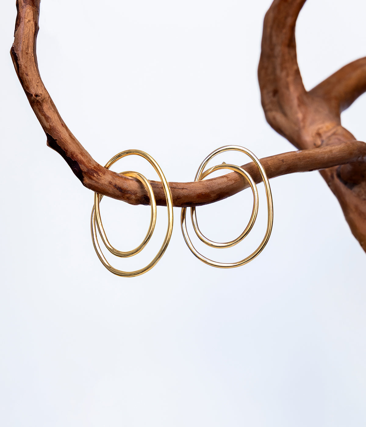 Boucles d'oreilles Vasia (Acier doré)