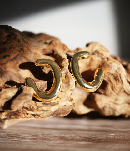 Boucles d'oreilles Tancredi (Acier doré)