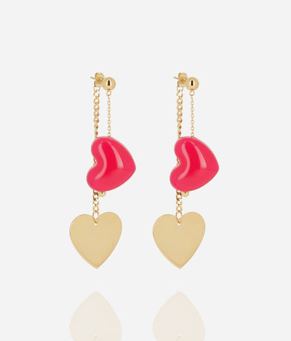 Boucles d'oreilles Valentin (Acier doré)