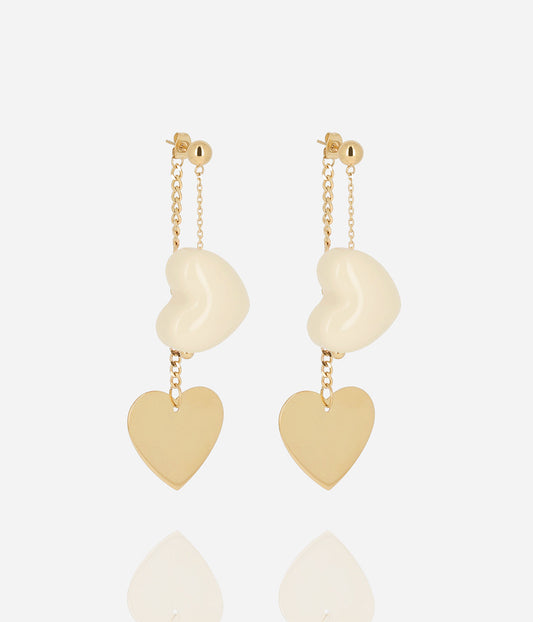 Boucles d'oreilles Valentin (Acier doré)