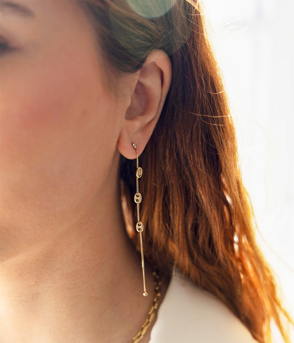Boucles d'oreilles Santino (Acier doré)