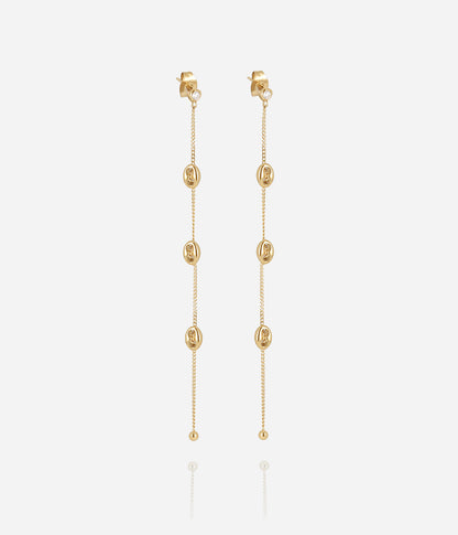 Boucles d'oreilles Santino (Acier doré)