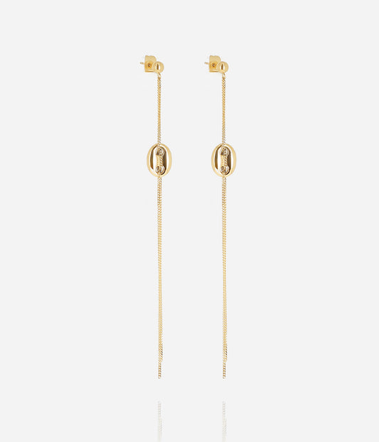 Boucles d'oreilles Vittori (Acier doré)
