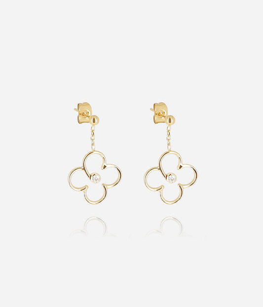 Boucles d'oreilles Emilia (Acier doré)