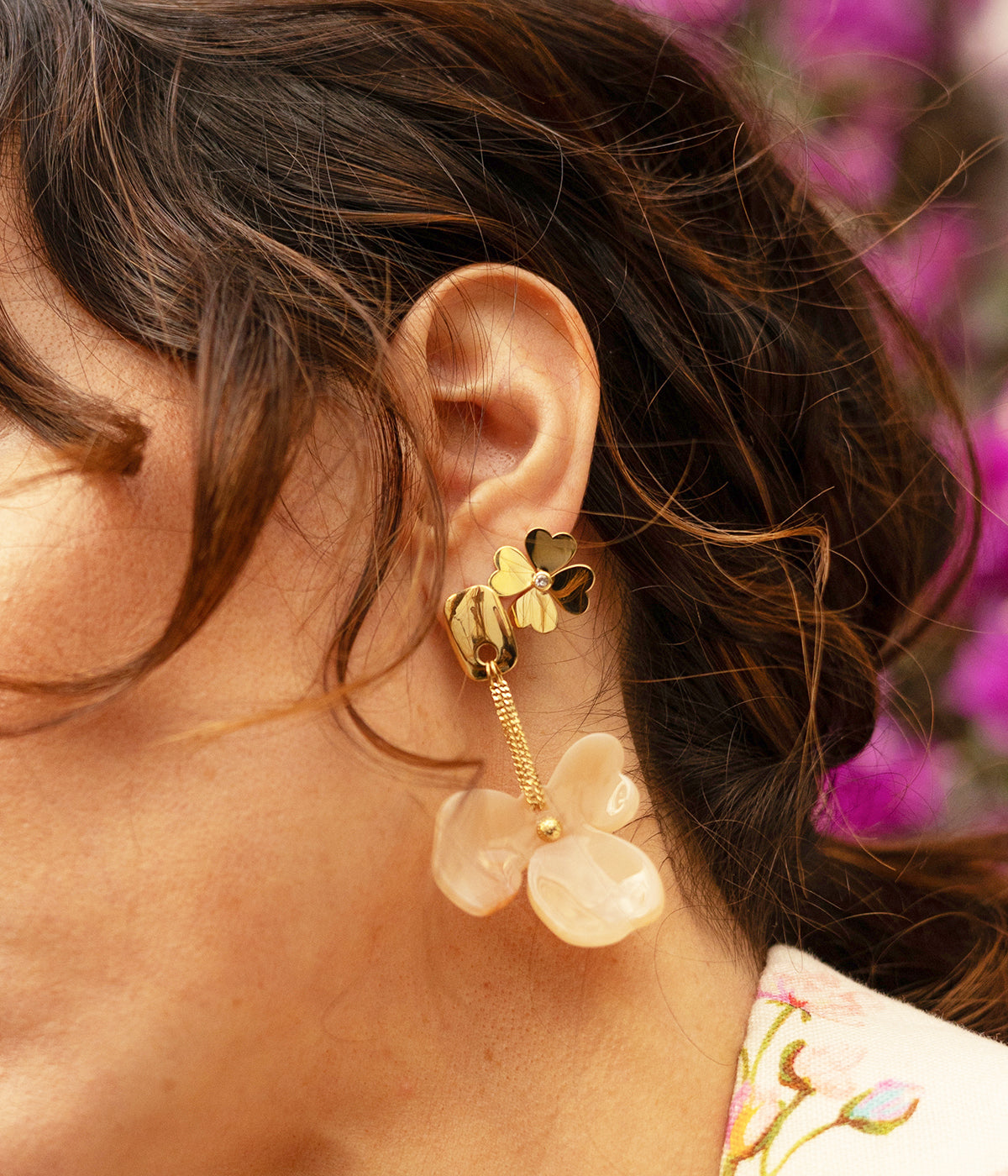 Boucles d'oreilles Giorgio (Acier doré)