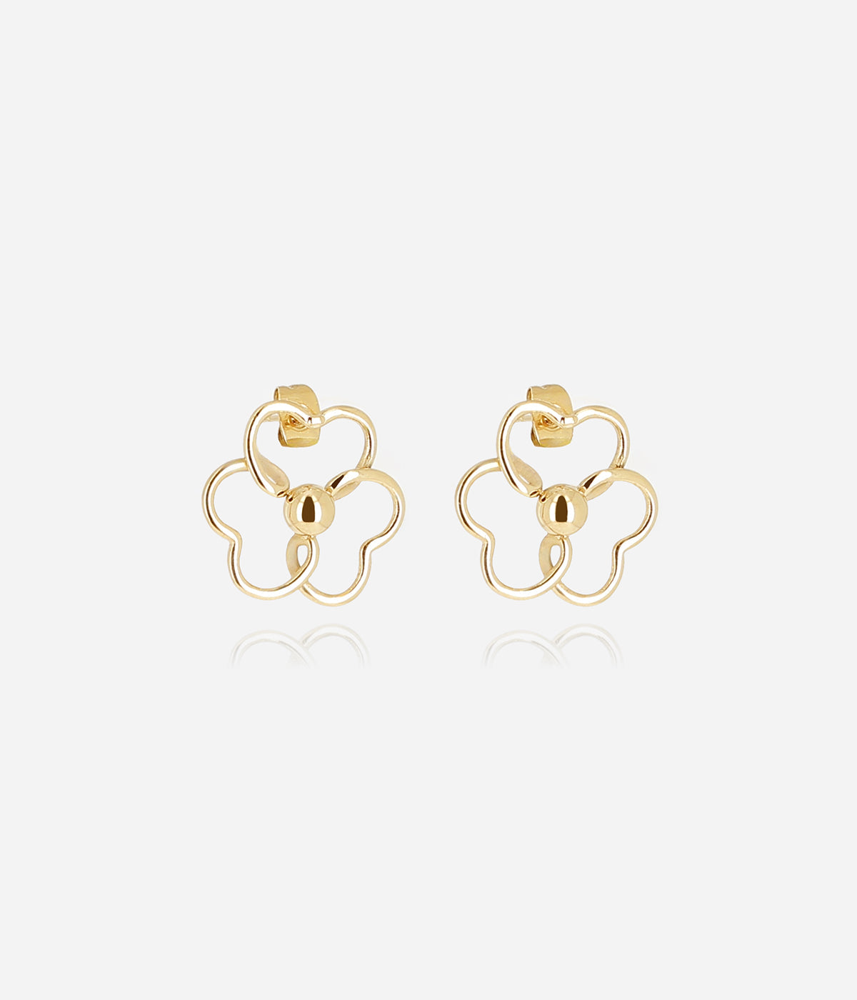 Boucles d'oreilles Albino (Acier doré)