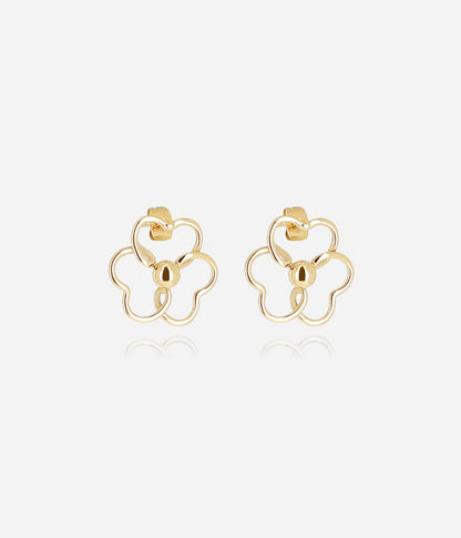 Boucles d'oreilles Albino (Acier doré)