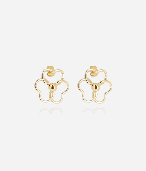 Boucles d'oreilles Albino (Acier doré)