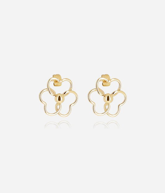 Boucles d'oreilles Albino (Acier doré)