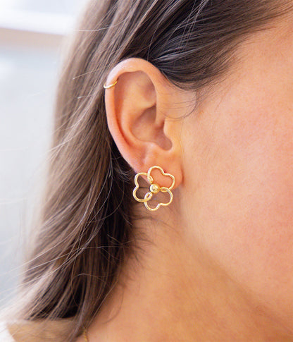 Boucles d'oreilles Albino (Acier doré)