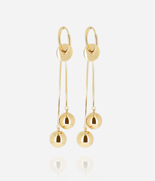 Boucles d'oreilles Portman (Acier doré)
