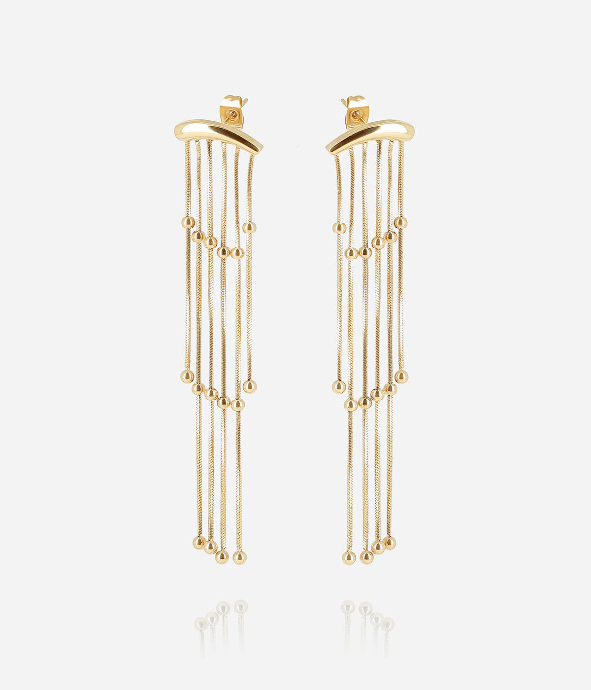 Boucles d'oreilles Alceo (Acier doré)
