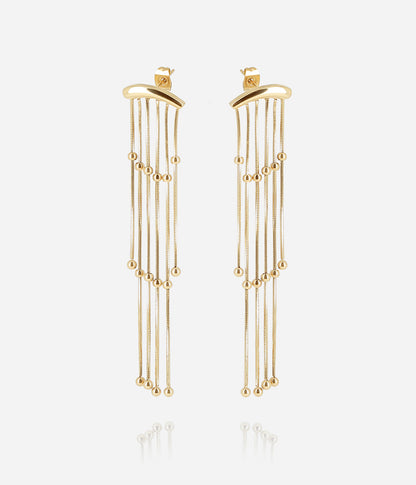 Boucles d'oreilles Alceo (Acier doré)