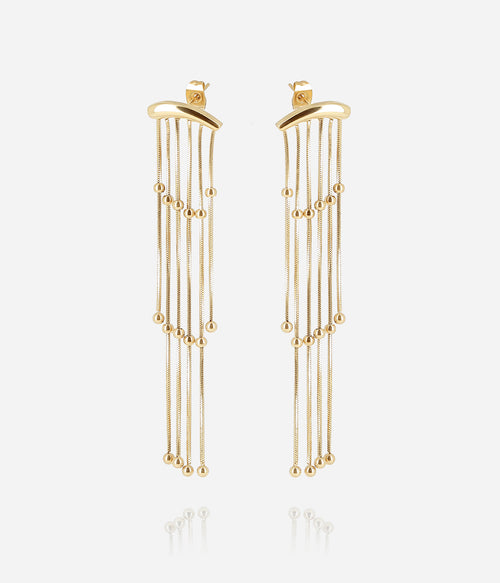 Boucles d'oreilles Alceo (Acier doré)