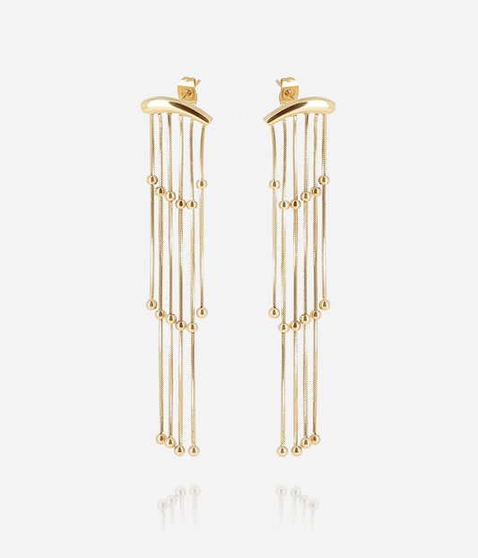 Boucles d'oreilles Alceo (Acier doré)