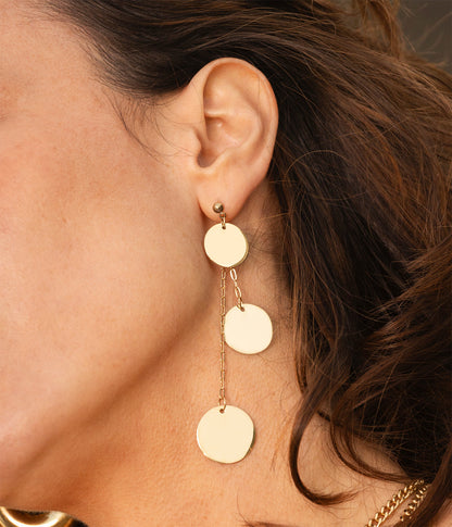 Boucles d'oreilles Coriando (Acier doré)