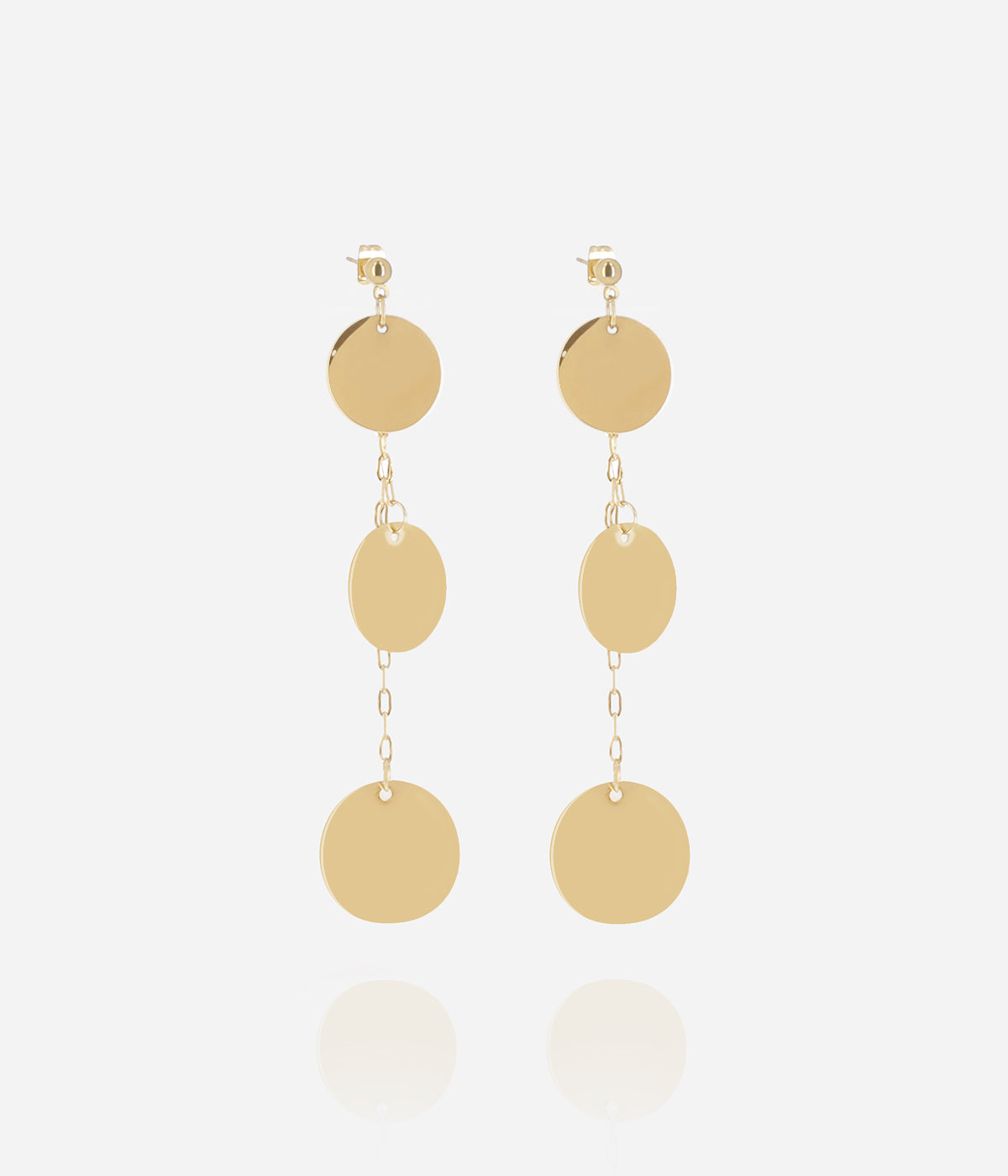 Boucles d'oreilles Coriando (Acier doré)