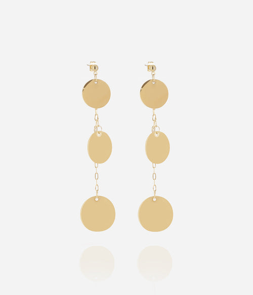 Boucles d'oreilles Coriando (Acier doré)