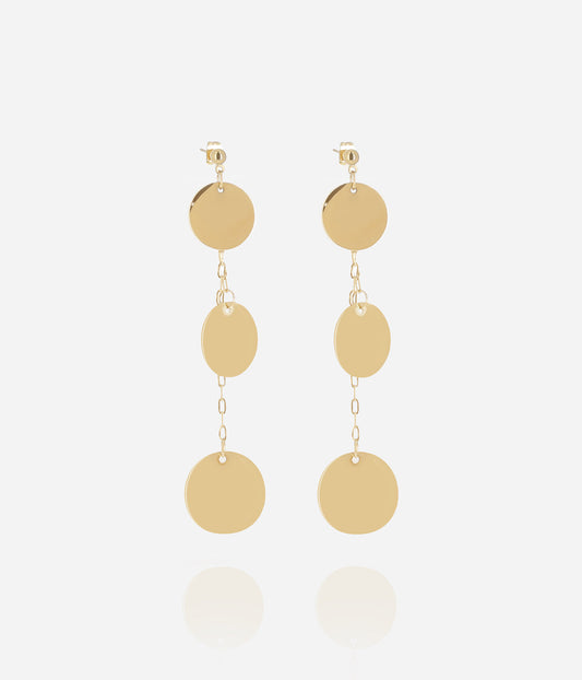 Boucles d'oreilles Coriando (Acier doré)