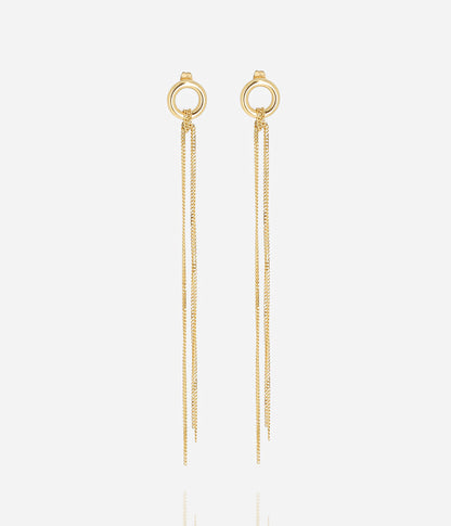 Boucles d'oreilles Harui (Acier doré)