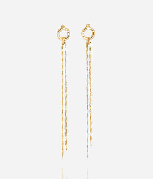 Boucles d'oreilles Harui (Acier doré)