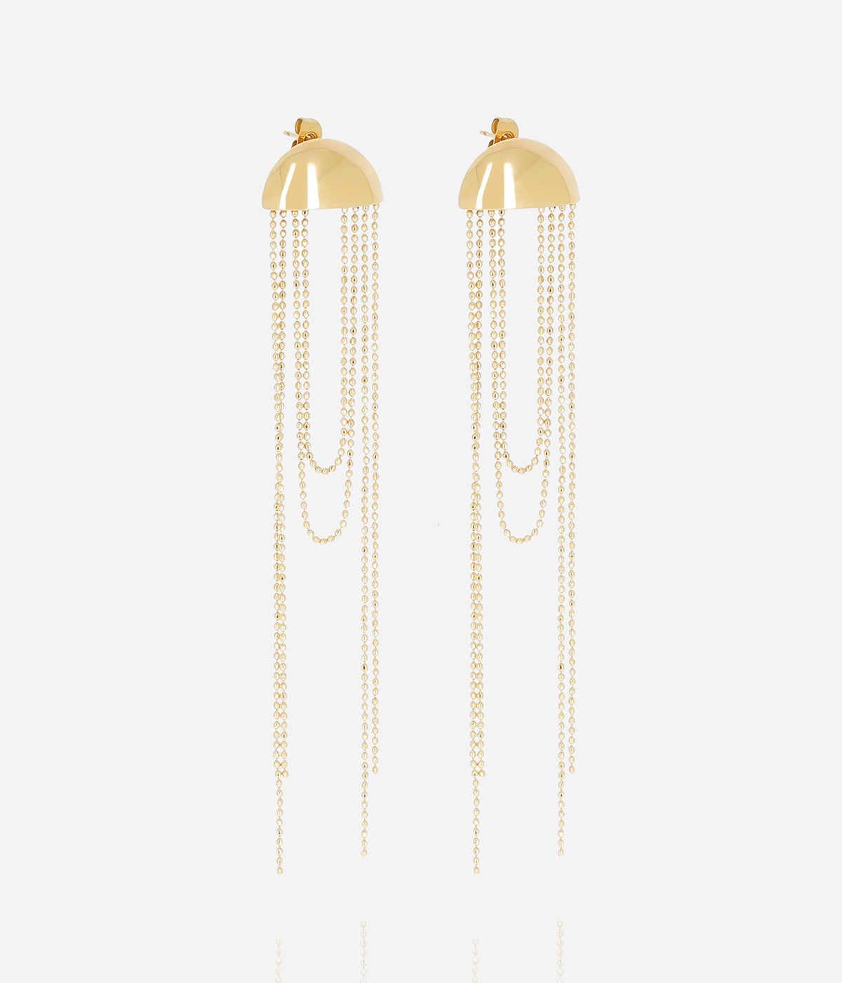 Boucles d'oreilles Fuka (Acier doré)