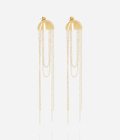 Boucles d'oreilles Fuka (Acier doré)