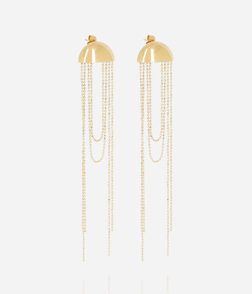 Boucles d'oreilles Fuka (Acier doré)