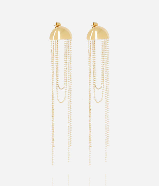 Boucles d'oreilles Fuka (Acier doré)