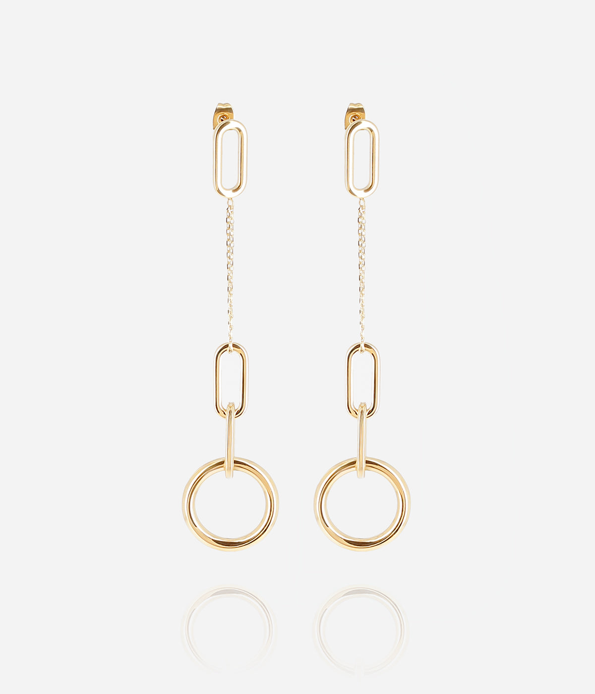 Boucles d'oreilles Tekla (Acier doré)
