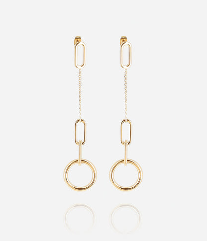 Boucles d'oreilles Tekla (Acier doré)