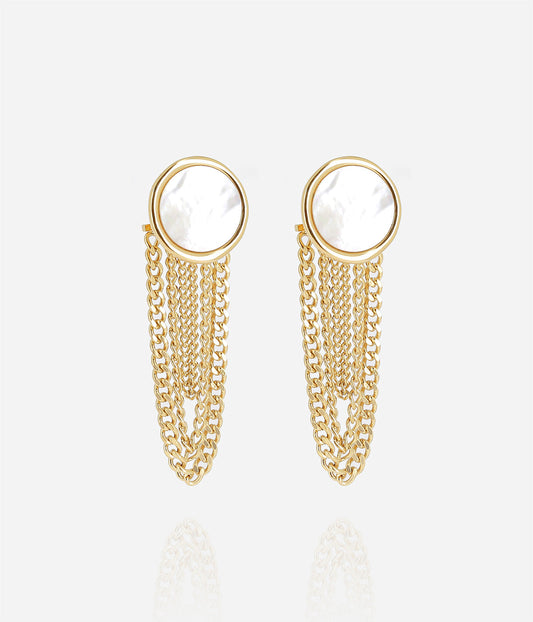 Boucles d'oreilles Wida (Acier doré)